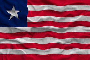 National flag of Liberia. Background  with flag of Liberia.