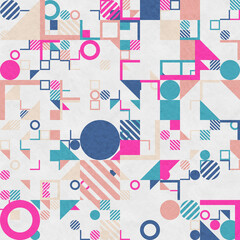 abstract geometric figures, bauhaus background