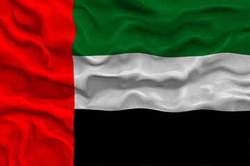 National flag of United Arab Emirates. Background  with flag  of United Arab Emirates