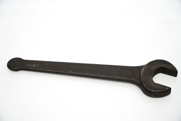 single open ended wrench isolated on white