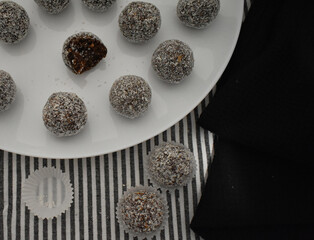 coconut balls on the table 