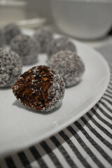 coconut balls on the table 