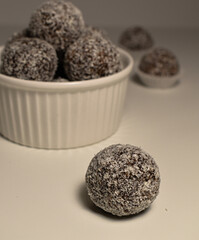 coconut balls on the table 