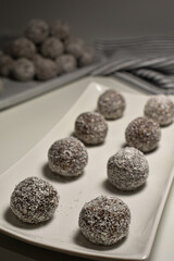 coconut balls on the table 