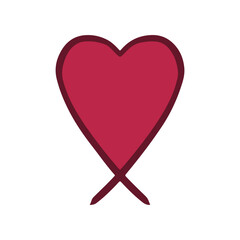 valentine's love magenta isolated white background