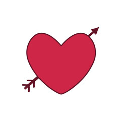 valentine's love magenta isolated white background