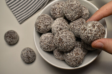 coconut balls on the table 