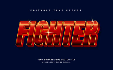 Fighter editable text effect template