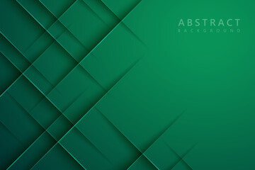 Fototapeta na wymiar modern dark green gradient paper cut abstract background