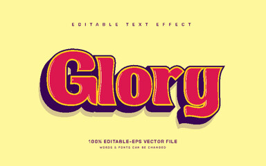 Glory editable text effect template