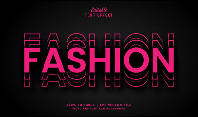 Fashion editable text effect style