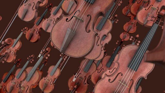 Violins in an endless loop.4K.