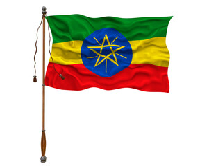 National flag  of Ethiopia. Background  with flag  of Ethiopia