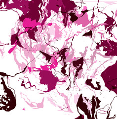 Viva magenta, rosy and white marble pattern. Abstract background