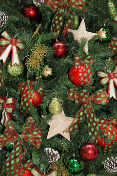 Closeup of Christmas tree decoration