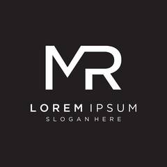 Luxury MR , RM , M , R Letter Logo with an elegant, modern and unique monogram. Logo for business card , business , brand , company.