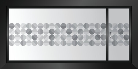 Abstract design for glass graphics. Glass graphics design for Office, Train station, Supermarket, Store, Shop, Mall, Boutique, Home glass partition.