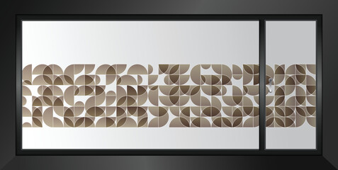 Abstract design for glass graphics. Glass graphics design for Office, Train station, Supermarket, Store, Shop, Mall, Boutique, Home glass partition. © Darvik Design