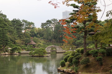 Shukkeien garden in Hiroshima, Japan