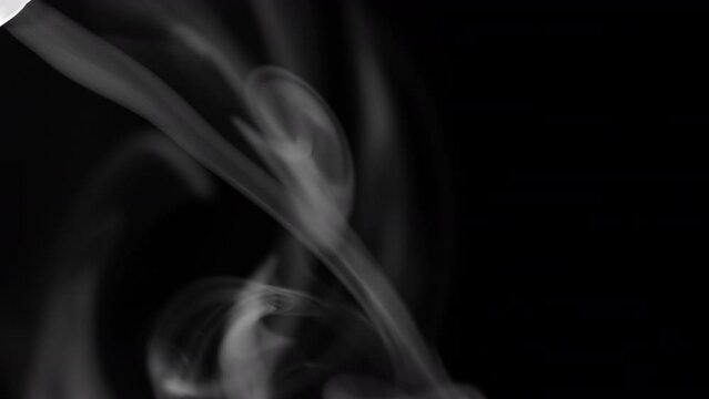 Realistic smoke effects on black background 