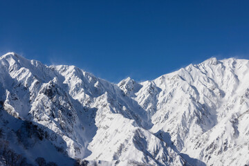 snow covered mountains