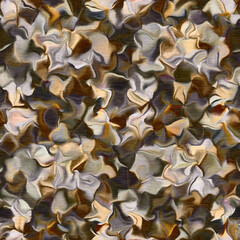 Fototapeta premium Camouflage wavy marble seamless pattern. Gradient blur for camo bohemian backdrop. Textured vintage wallpaper. 