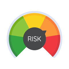 Mileage needle measures the level of business risk. concept of risk management before investing