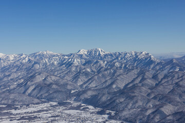 snow covered mountains