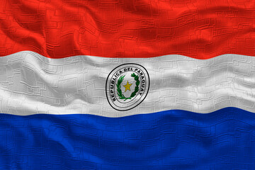 National flag  of Paraguay. Background  with flag  of Paraguay