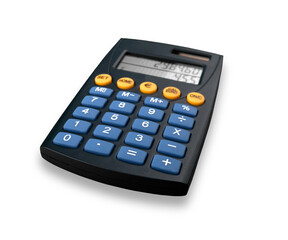 Calculator calculus mathematics keypad office equipment calculation isolated