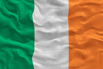 National flag of Ireland. Background  with flag  of Ireland