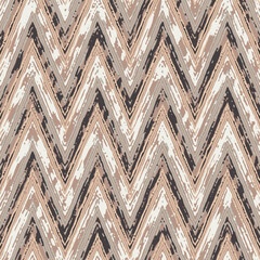 Tonal Brown Splatter Textured Chevron Pattern