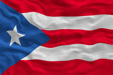 National flag of Puerto-Rico. Background  with flag of Puerto-Rico.