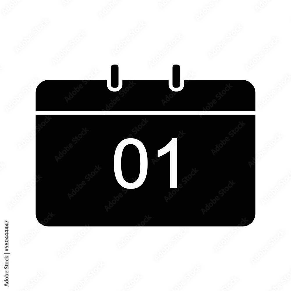Poster calendar icon illustration. suitable for schedule icon. icon related to project management. glyph ic