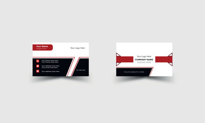 Double sided professional business card design vector file illustrator modern and stylish