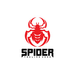 Spider logo icon symbol vector illustration design template