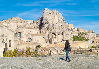 Matera (Basilicata) - The historic center of the wonderful stone city of southern Italy, a tourist attraction for famous "Sassi" old town, Murgia materana and Gravina canyon.