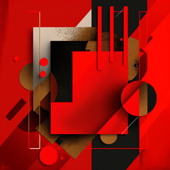 Abstact RED Background Generative AI	
