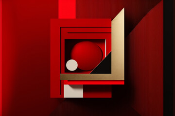 Abstact RED Background Generative AI	
