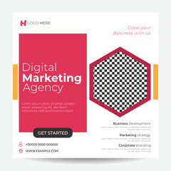 Corporate digital marketing business social media post template 
