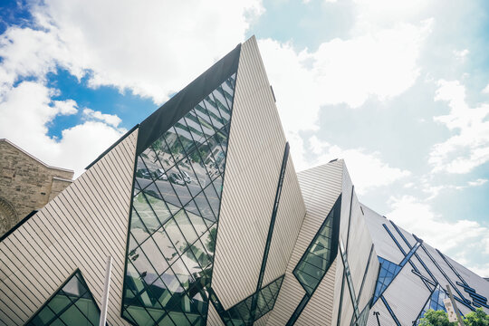 TORONTO, CANADA - oct 2022 Royal Ontario Museum, the store and the Curatorial centre designed by Gene Kinoshita