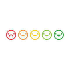 Poor and good customer satisfaction metrics Bad credit score. business service rating illustration