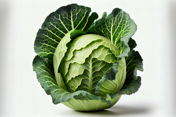 One natural Green Cabbage