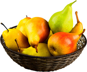 Basket of Pears - Isolated