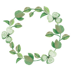 Fototapeta premium clover wreath watercolor png 