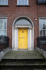 Fototapeta na wymiar european english and irish colorful house door