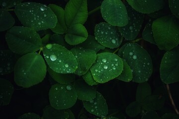 rain drops on a leaf