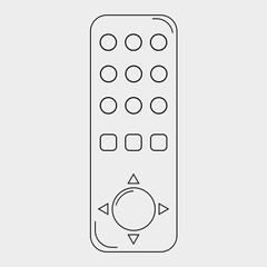 Remote control icon with line vector design