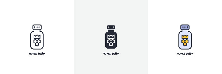 royal jelly icon. Line, solid and filled outline colorful version, outline and filled vector sign. Idea Symbol, logo illustration. Vector graphics