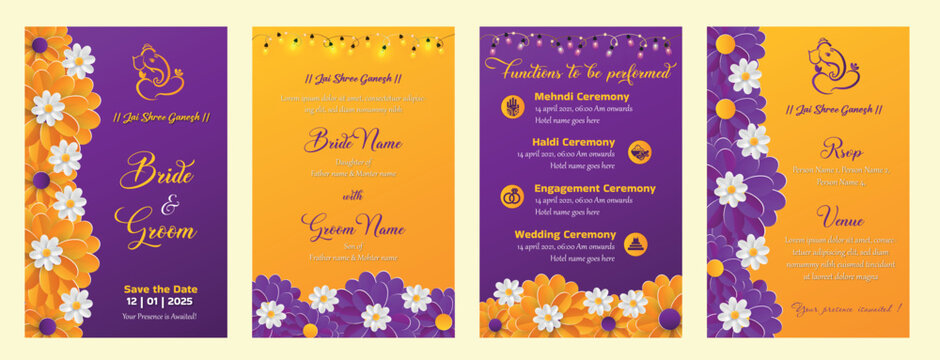 Indian Traditional Wedding Invitation Template